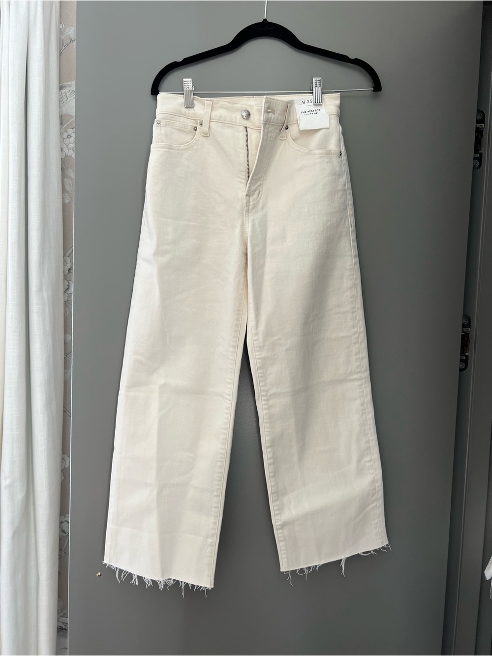 Madewell Cream Wide-Leg Jeans